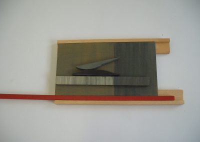 Soosan Danesh, Combined II, oil on wood, 20x60cm.