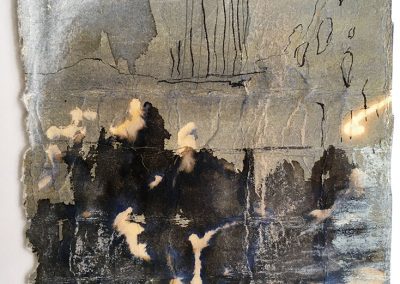 Soosan Danesh, Reflection, mixed media on paper, 18x13cm