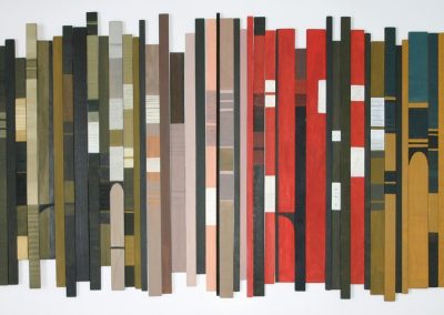 Soosan Danesh, Rhythm, acrylic on wood, 200x60cm.
