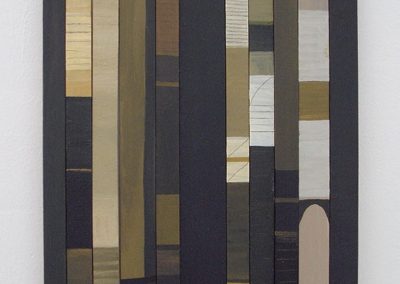 Soosan Danesh, Rhythm2, oil on wood, 60x25cm.