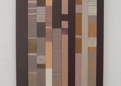 Soosan Danesh, Rhythm4, oil on wood, 60x25cm.