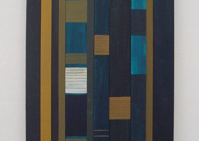 Soosan Danesh, Rhythm6, oil on wood, 60x25cm.