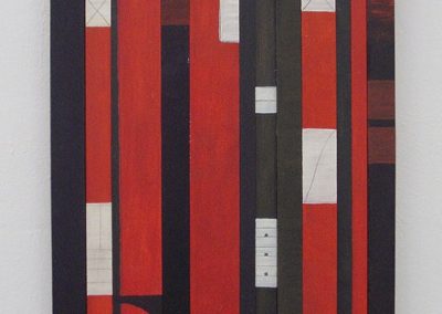 Soosan Danesh, Rhythm7, oil on wood, 60x25cm.