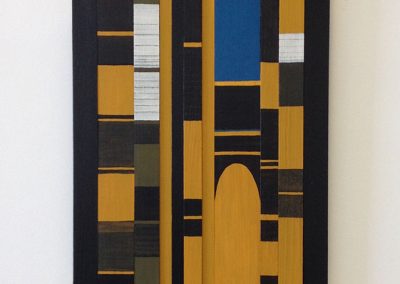 Soosan Danesh, Rhythm8, oil on wood, 60x25cm.