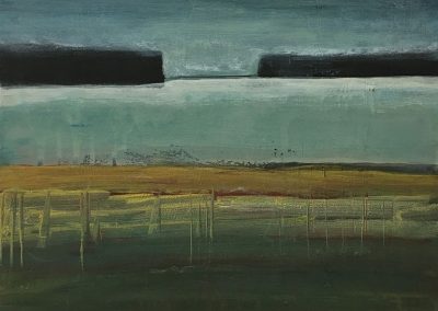 Soosan Danesh, Sea mist, oil on canvas, 50x50cm