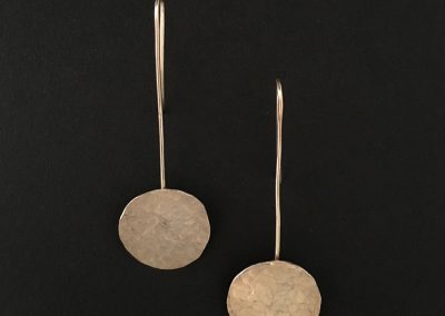 Soosan Danesh, Earrings, Sterling Silver, hand fabricated, formed soldered, each 7x2cm