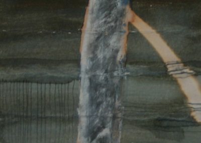 Soosan Danesh, Water mark I, mixed media on paper, 15x11cm