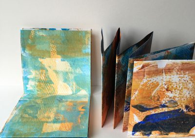 Soosan Danesh, Artists Book, Monoprint, Concertina, Acrylic on paper